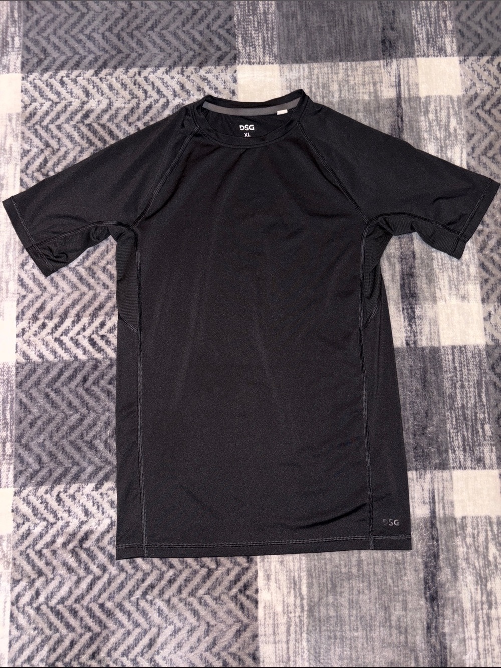 DSG Black Short Sleeve Athletic Tee for Kids